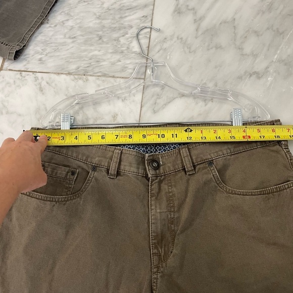 Atelier Gardeur, brown textured trouser jeans, size probably 36x30, straight leg - Picture 6 of 7